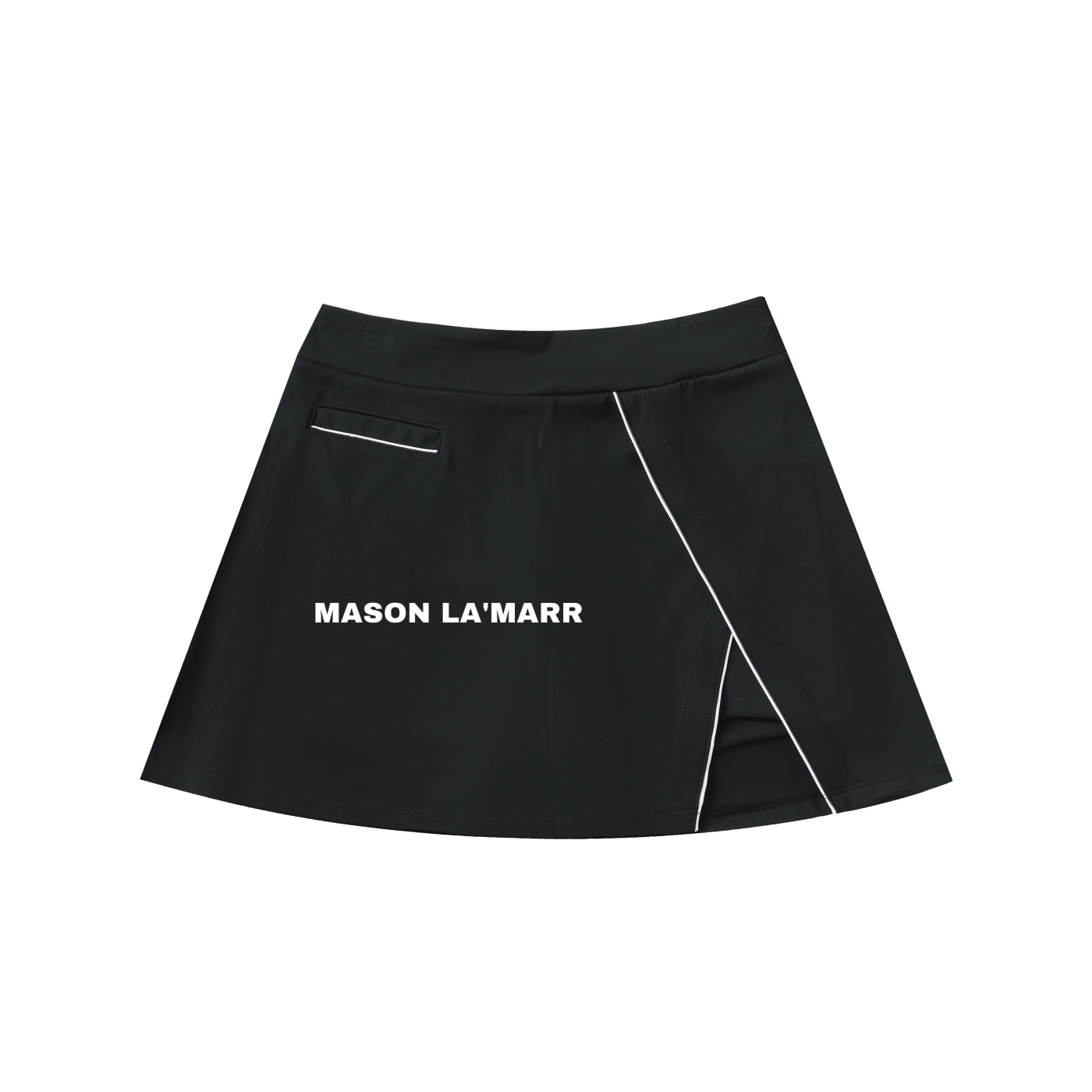 High Waist Polo Neck Skirt