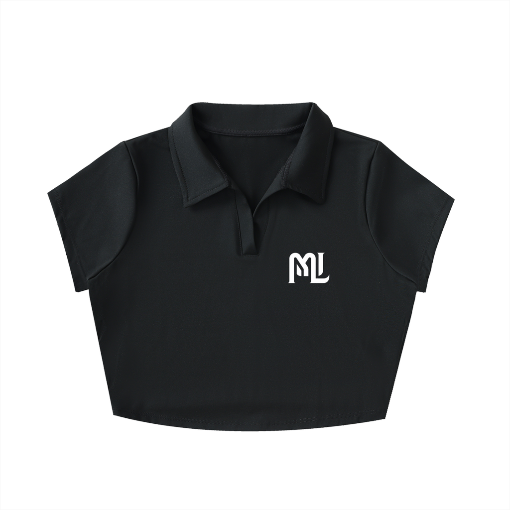 Polo Neck Crop Top