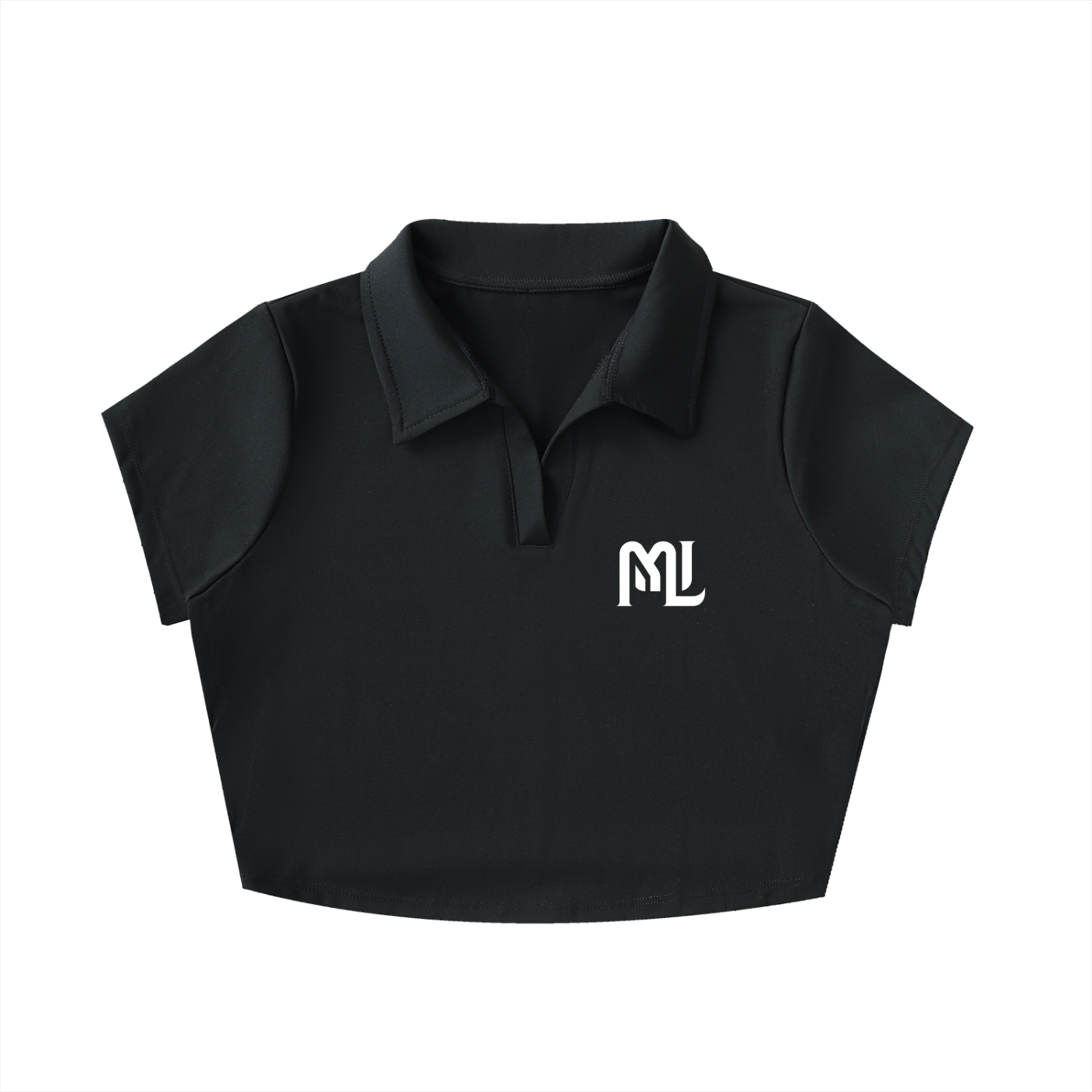 Polo Neck Crop Top