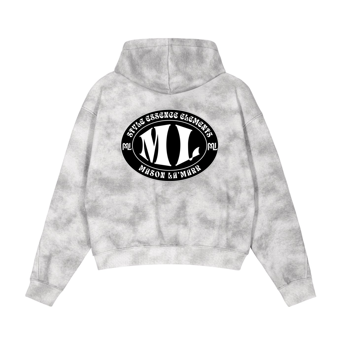 Dirty Washed Boxy Zip-up Fleece Hoodie