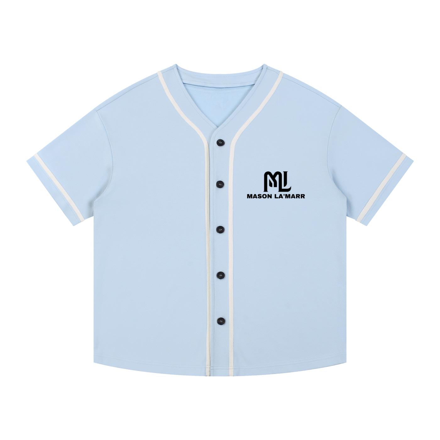 Contrast Piped Button-Up Jersey